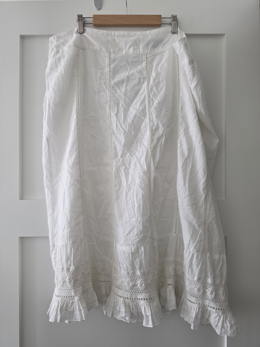 Vintage 100% Cotton Eyelet Midi Skirt